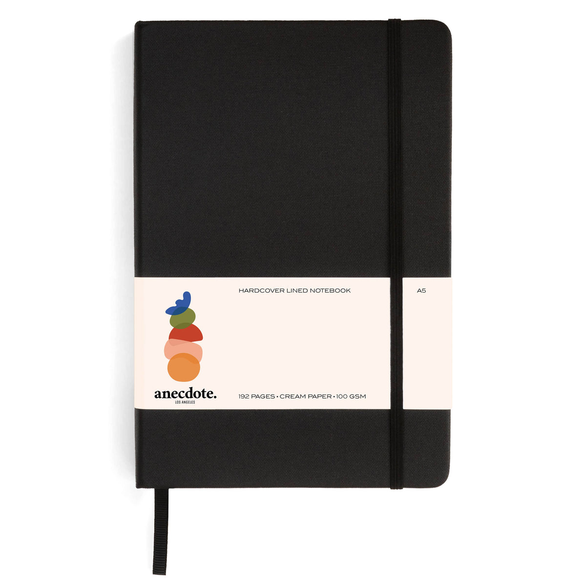 A5 Hardcover Journal | Lined or Dotted Notebook | 11 Colors : Black / Lined