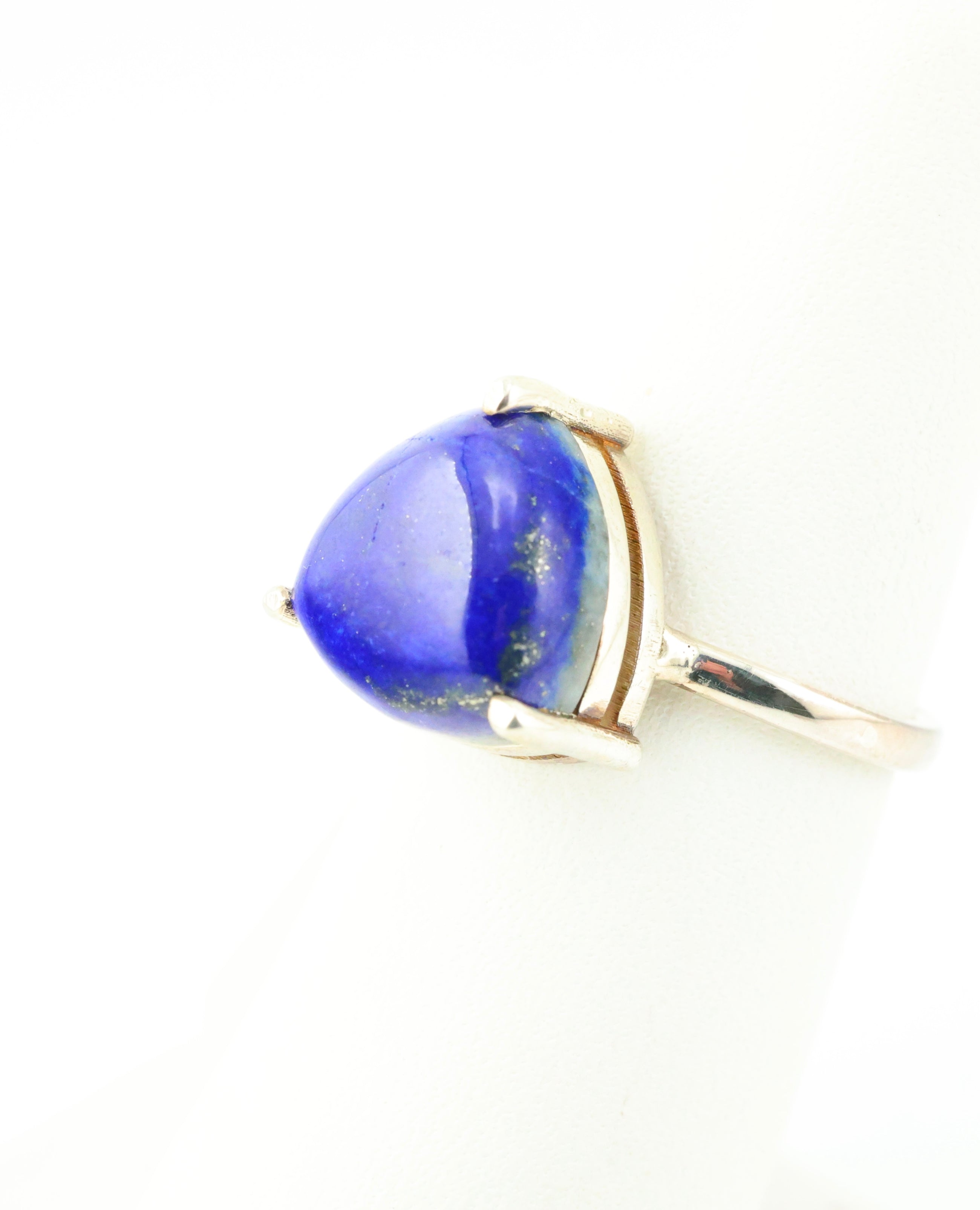 Lapis Lazuli Ring Sterling Silver Triangle