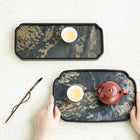 Gohobi Wabi-Sabi Stone Panel Tea Tray: Style G