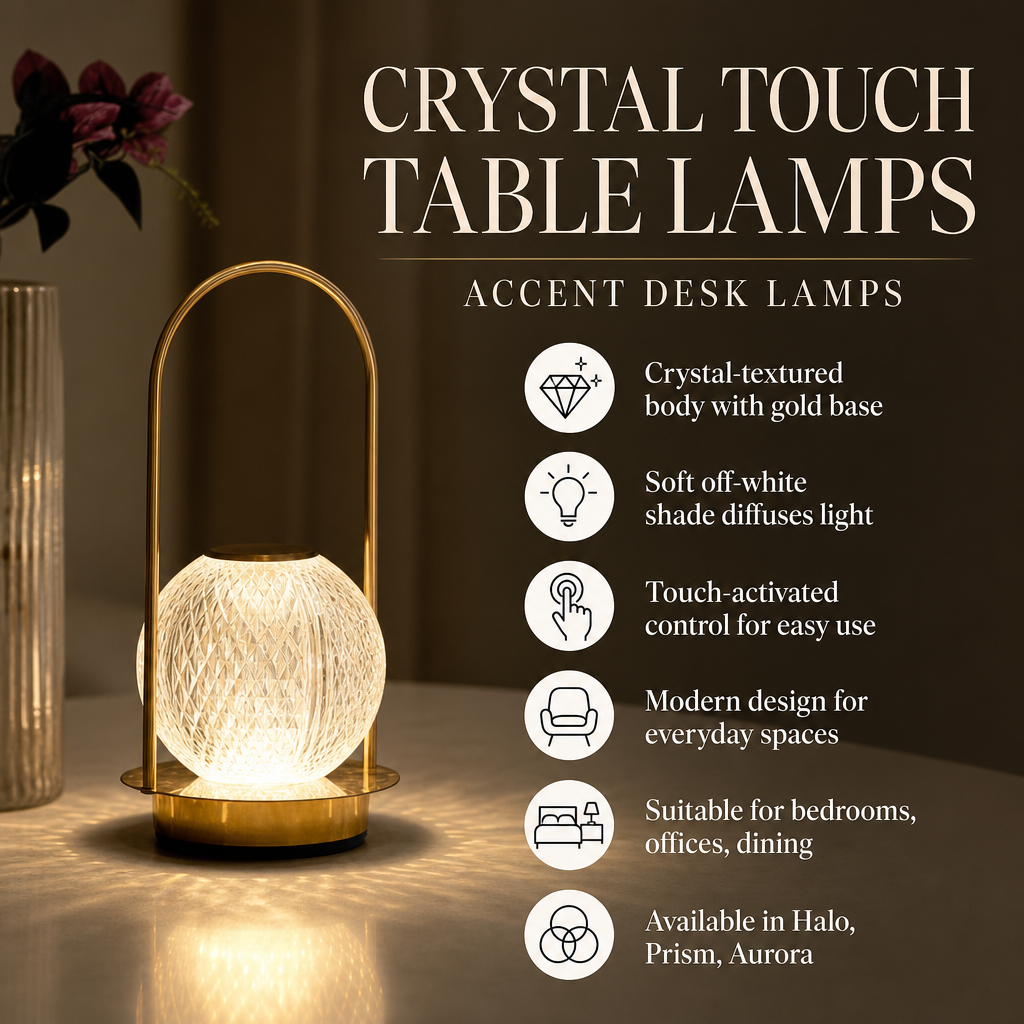 Crystal Touch Table Lamps: Aurora