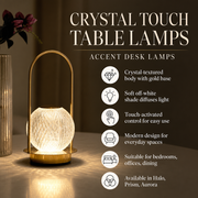 Crystal Touch Table Lamps: Aurora