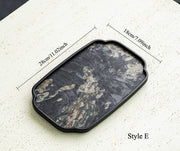 Gohobi Wabi-Sabi Stone Panel Tea Tray: Style G