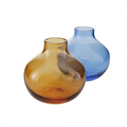 Hand-Blown Colored Glass Bud Vase: Amber