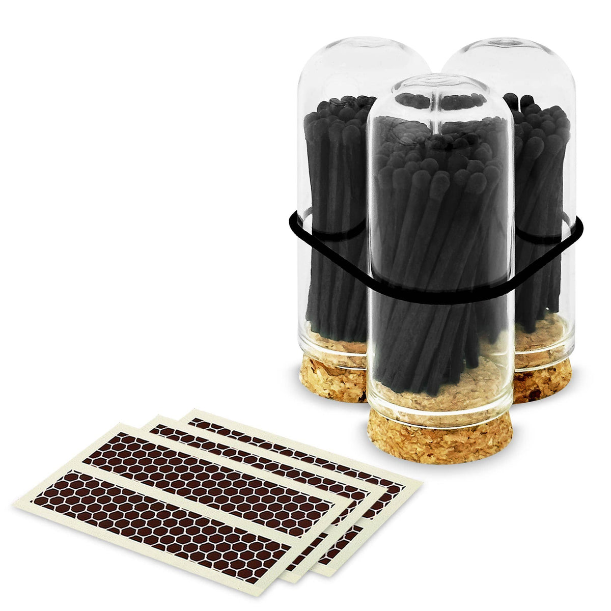 2" All Black Matches + Mini Cloche
