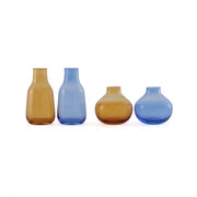 Hand-Blown Colored Glass Bud Vase: Amber