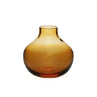 Hand-Blown Colored Glass Bud Vase: Amber