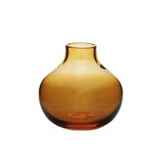 Hand-Blown Colored Glass Bud Vase: Amber