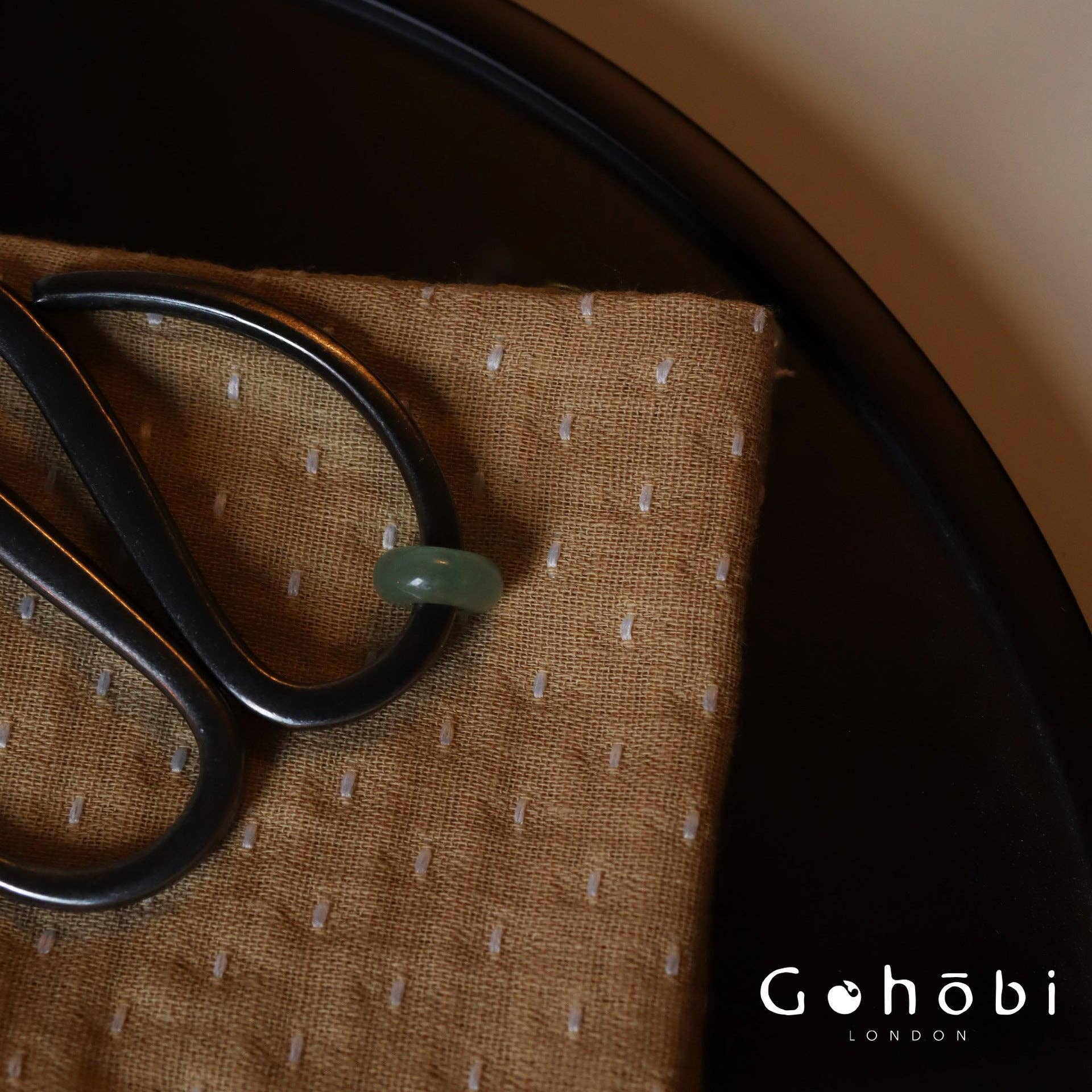 Gohobi Handmade Old Iron Tea Scissors – Portable Tea Ceremony Accessory: Light Green