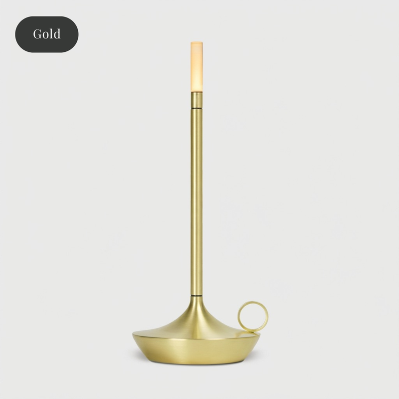Arlo Cordless Aluminum Table Lamp: Gold