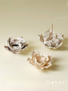 Gohobi Handmade Floral Incense Holder 001 - Lily: Striped Brown