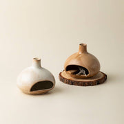 Gohobi Little Puff Ceramic Aromatherapy Fireplace Burner: White