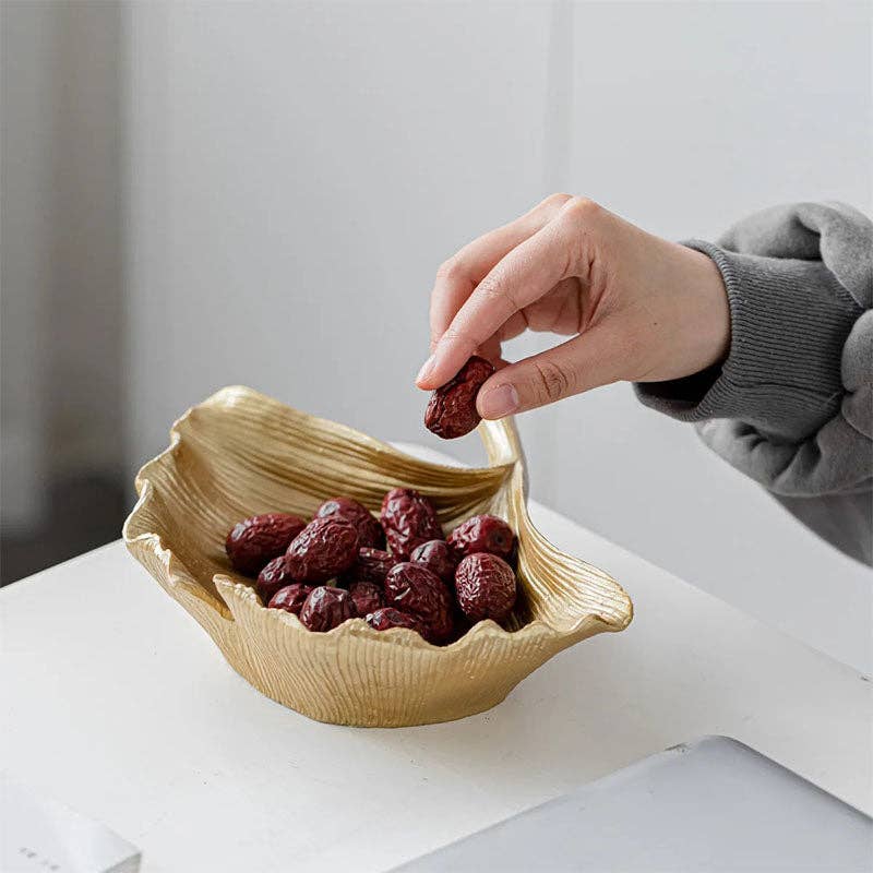 Gold Ginkgo Leaf Tray