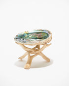 Abalone Shell Stand, Cobra Tripod, Wooden Tripod Stand: Reg.
