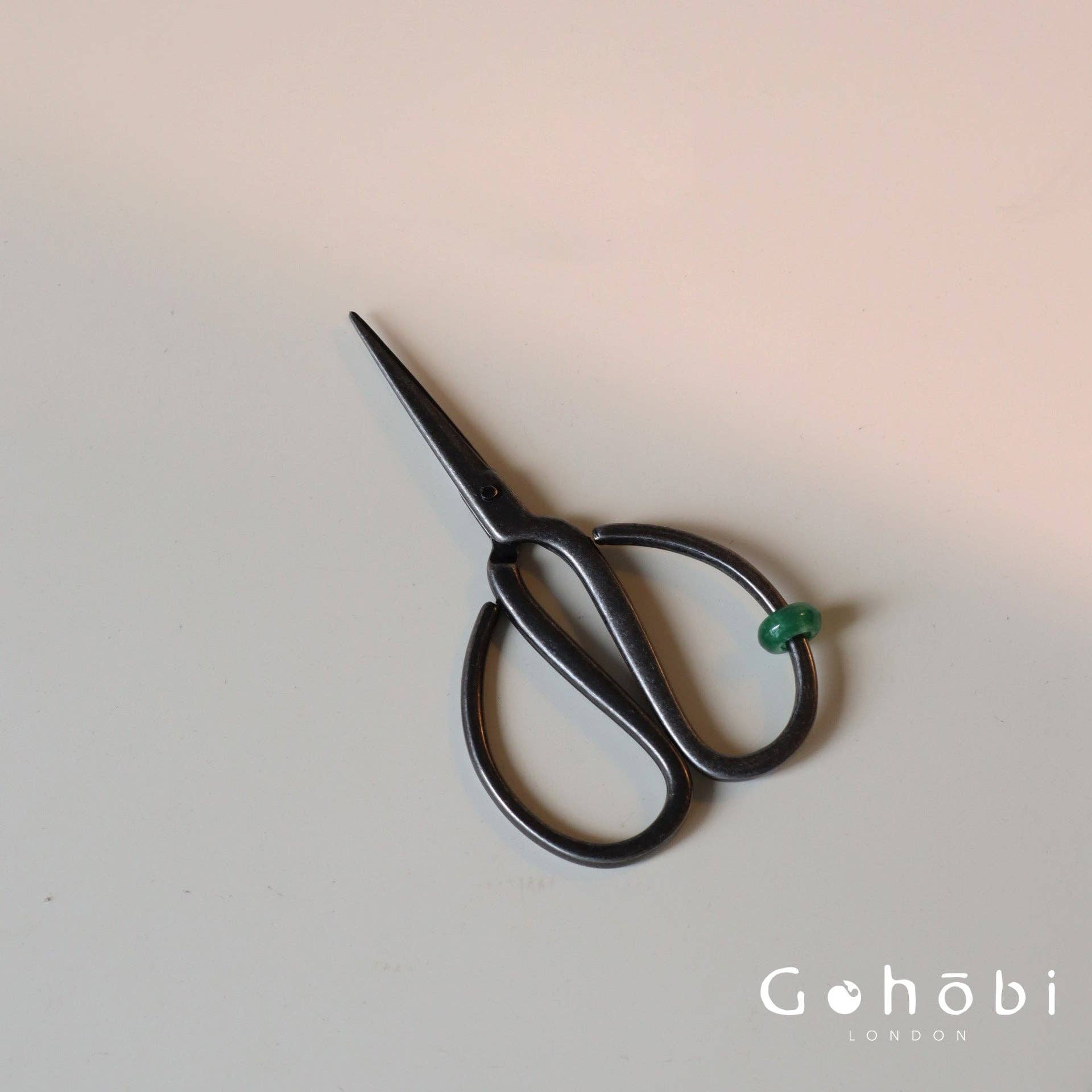 Gohobi Handmade Old Iron Tea Scissors – Portable Tea Ceremony Accessory: Light Green