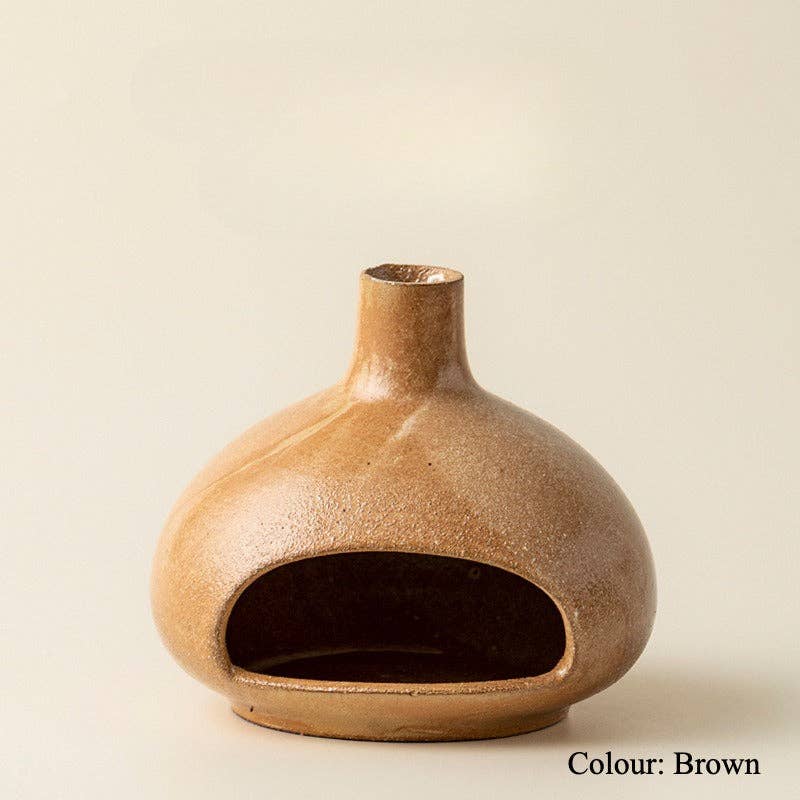Gohobi Little Puff Ceramic Aromatherapy Fireplace Burner: White
