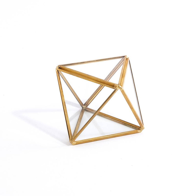 BRASS Frame Glass Case Sowable