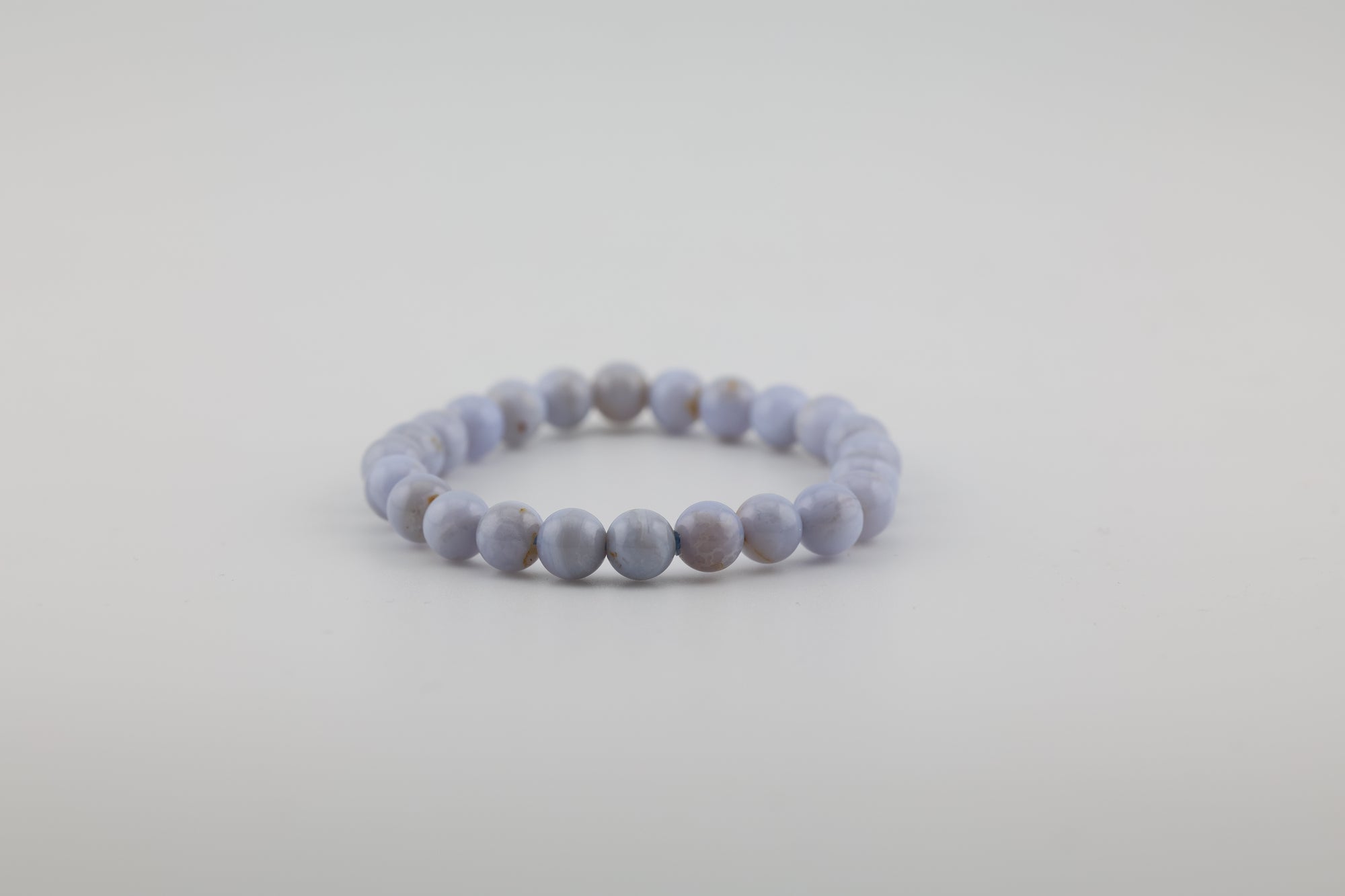 Blue Lace Agate Bead Bracelet