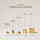 Medium Waterdrop Brass Incense Holder