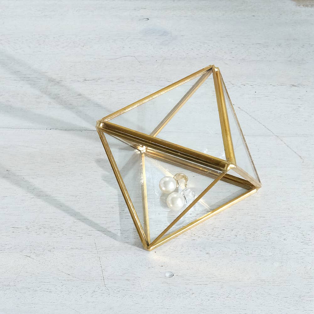 BRASS Frame Glass Case Sowable