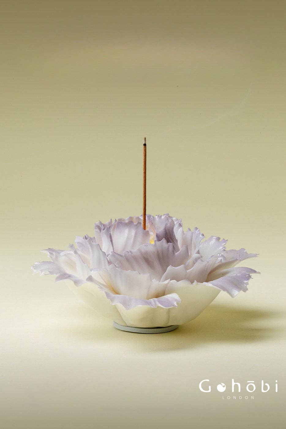 Gohobi Handmade Floral Incense Holder 007 - Purple Peony