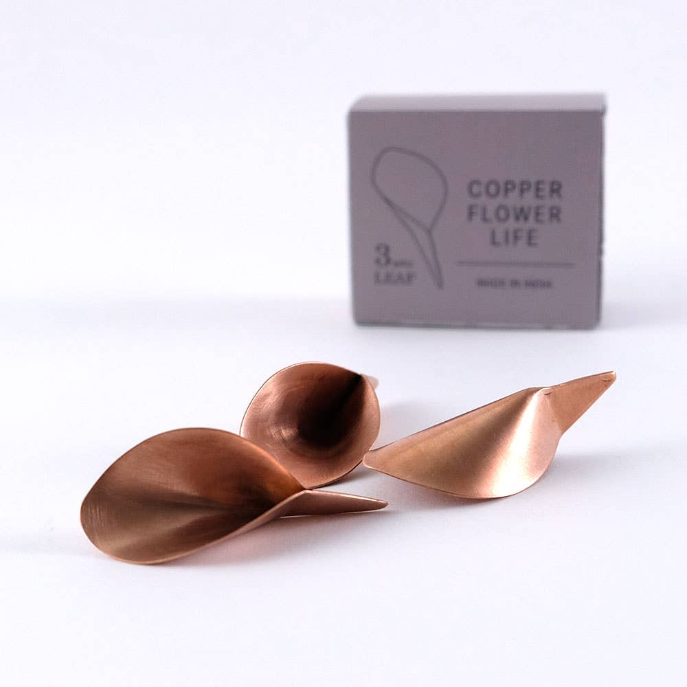 Copper Flower Life Leaf – Elegant Tool for Fresh Cut Stems