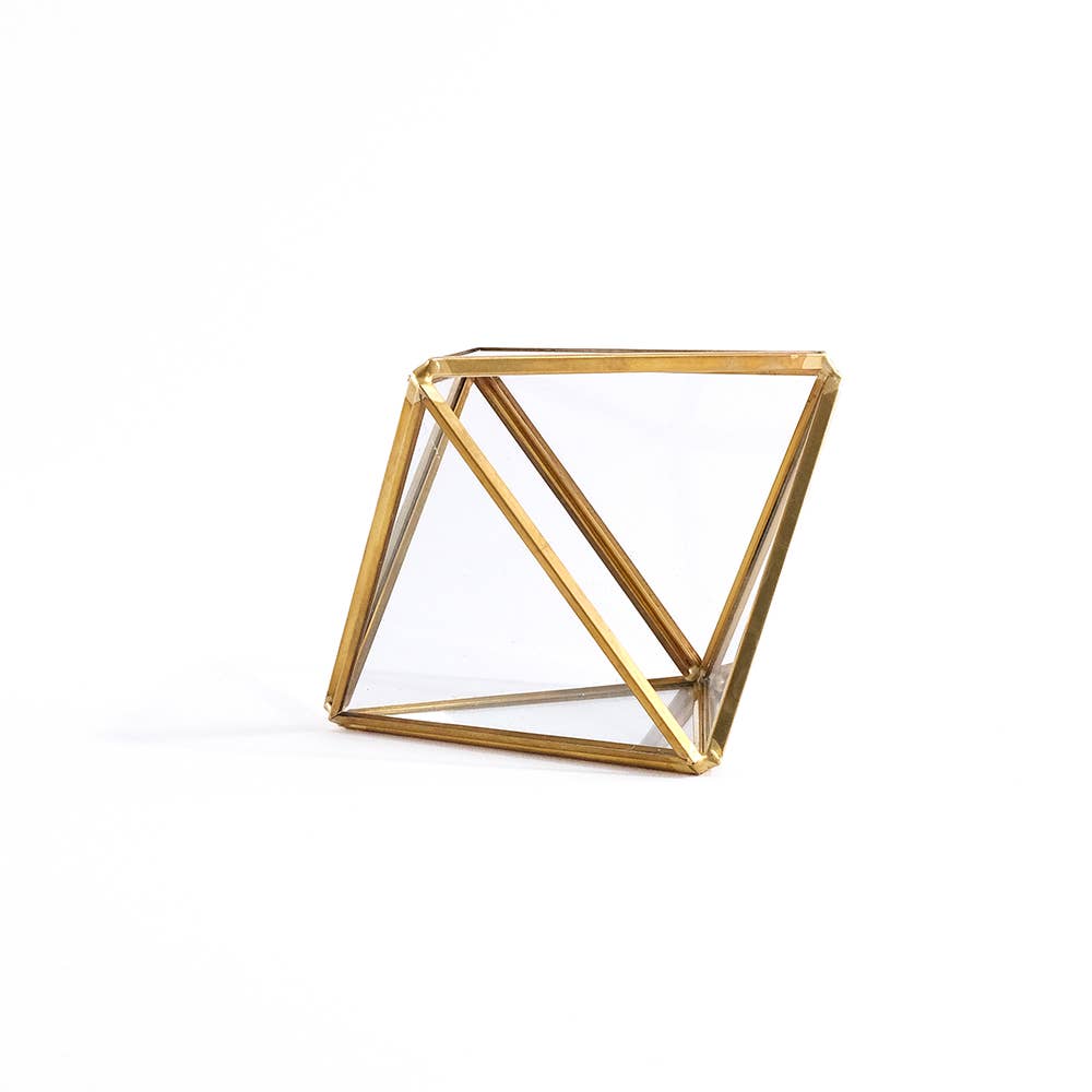 BRASS Frame Glass Case Sowable