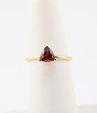 Garnet Triangle Ring 14k Gold