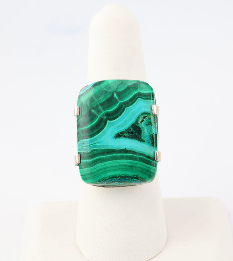 Malacolla Ring Sterling Silver Rectangle
