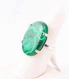 Malachite Ring Sterling Silver