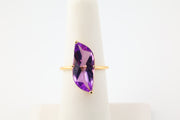 Amethyst Flame Ring 14k Gold