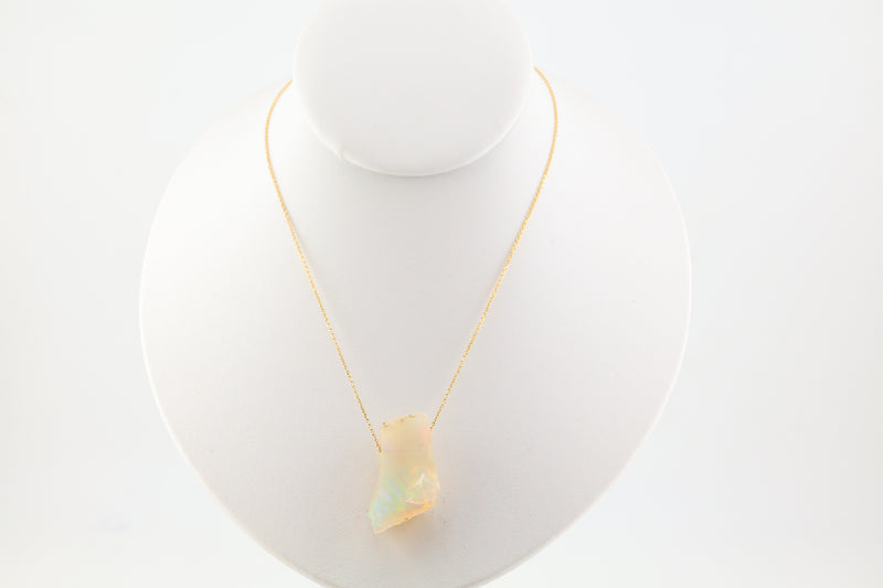 Opal Necklace on 14k Gold 16in Chain