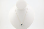 Blue Topaz Necklace Sterling Silver 16 inch