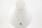 Blue Topaz Necklace Sterling Silver 16 inch
