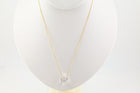 Small Herkimer Diamond Necklace on 14k Gold 16” Chain