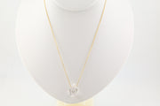 Small Herkimer Diamond Necklace on 14k Gold 16” Chain