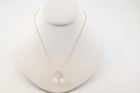 Small Herkimer Diamond Necklace on 14k Gold 16” Chain
