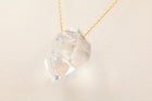 Small Herkimer Diamond Necklace on 14k Gold 16” Chain