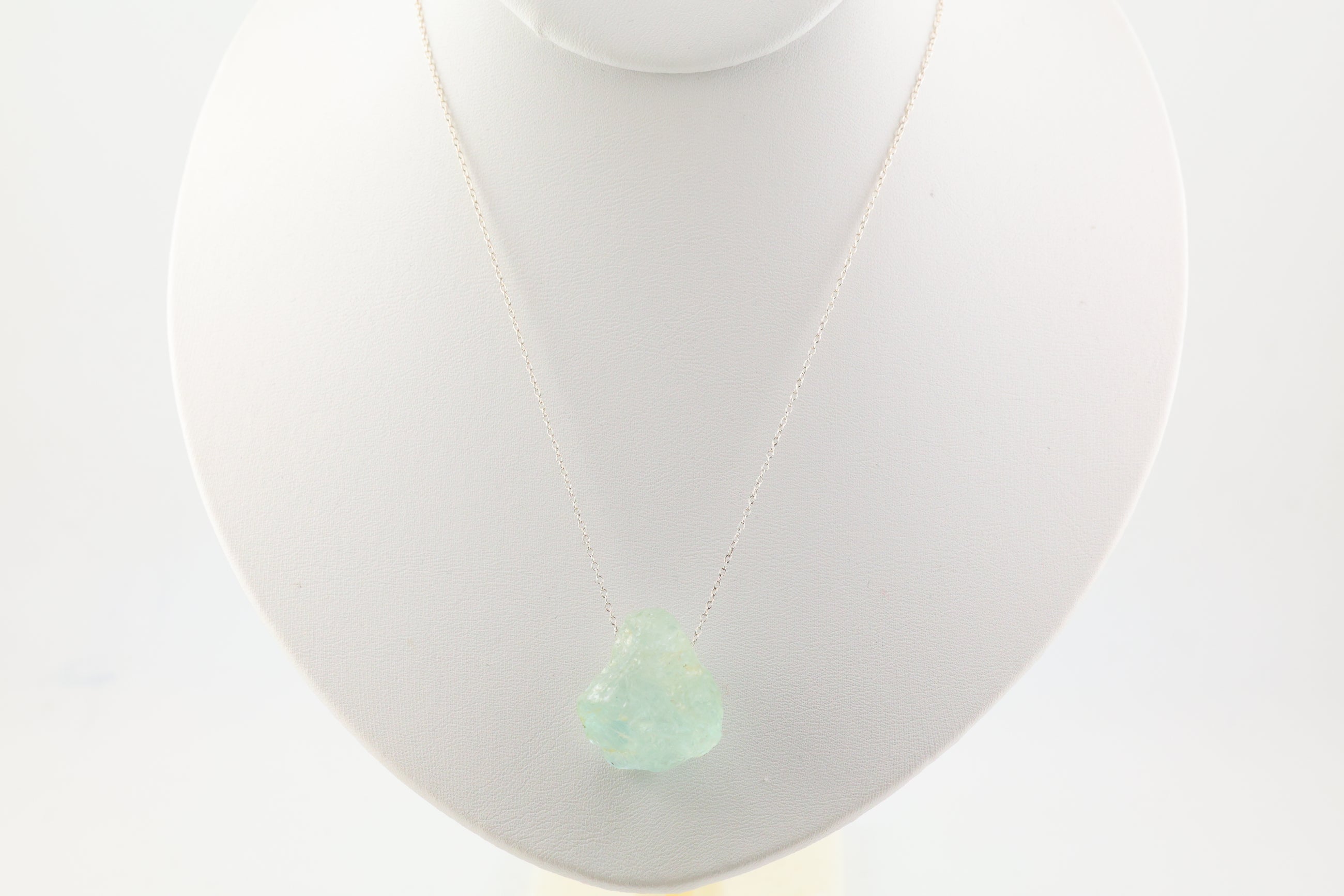 Aquamarine Necklace Sterling Silver