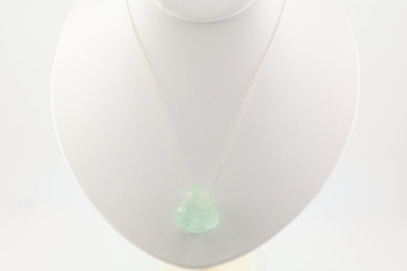 Aquamarine Necklace Sterling Silver