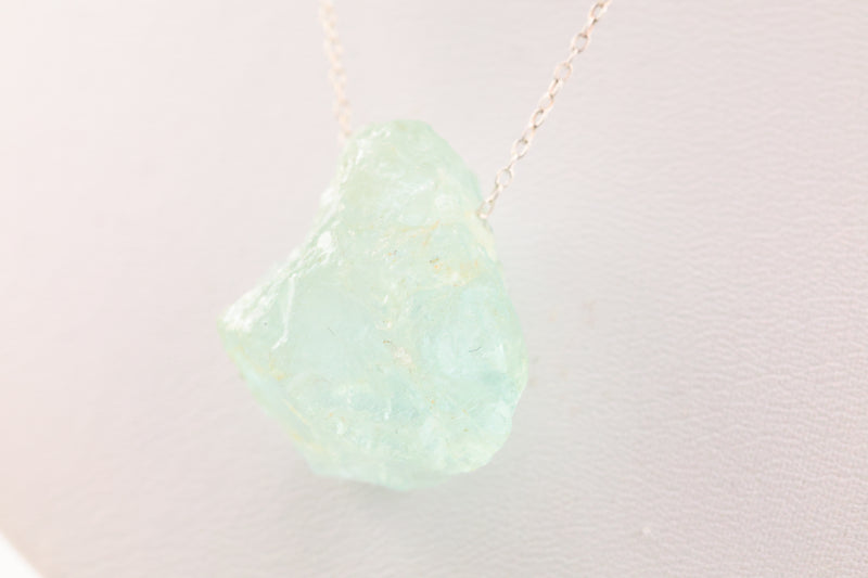 Aquamarine Necklace Sterling Silver