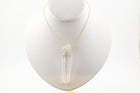 Clear Quartz High Lumerian Necklace on 14k Gold