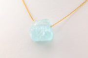 Aquamarine Necklace 14k Gold