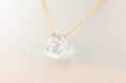 Small Herkimer Diamond Necklace on 14k Gold 16” Chain