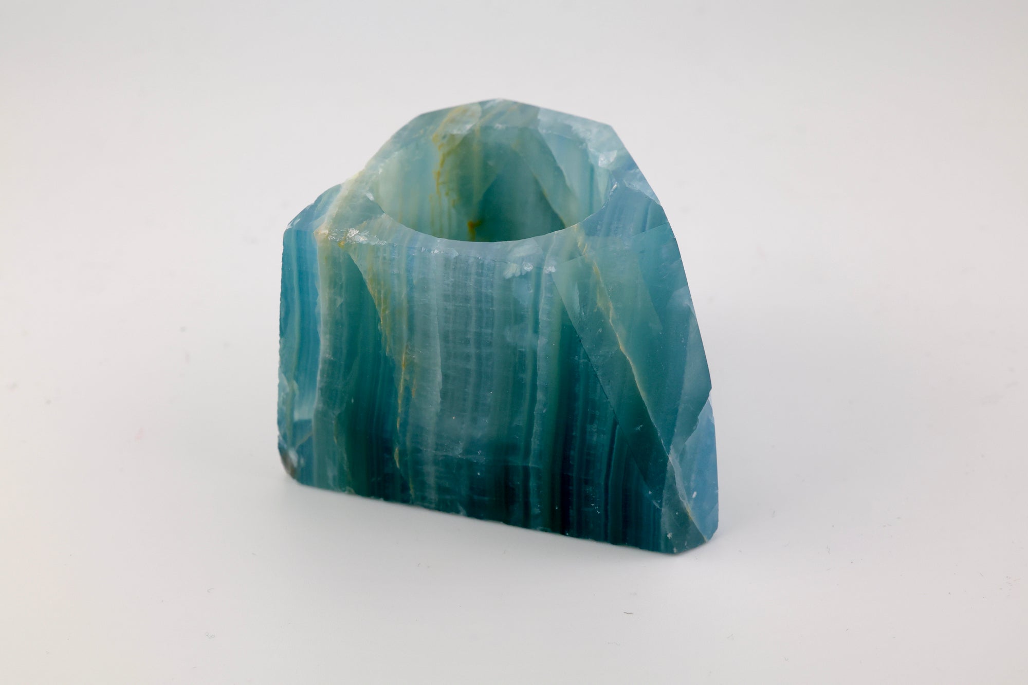 Blue Onyx Candle Holder