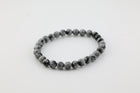 Snowflake Obsidian Bead Bracelet