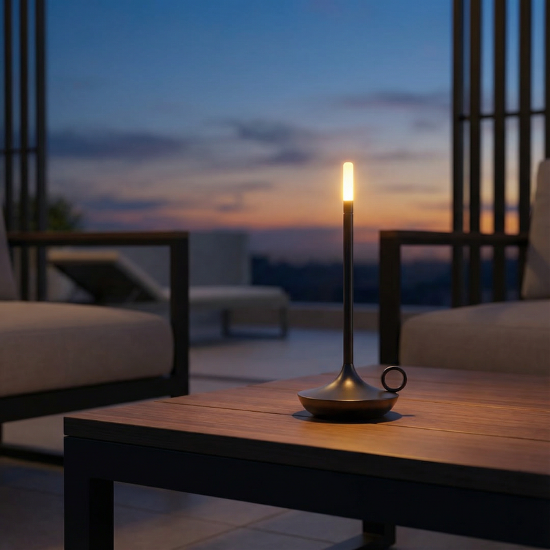 Arlo Cordless Aluminum Table Lamp: Gold