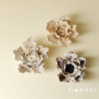Gohobi Handmade Floral Incense Holder 001 - Lily: Striped Brown