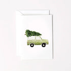 Christmas tree truck mini enclosure notecard