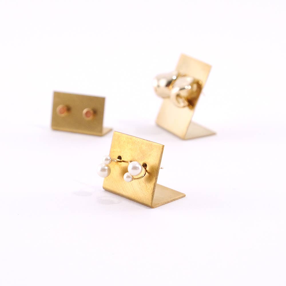Brass Earring Holder Plate – Minimal Jewelry Display: Small