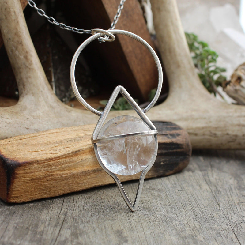 Crystal Ball Pendulum Necklace